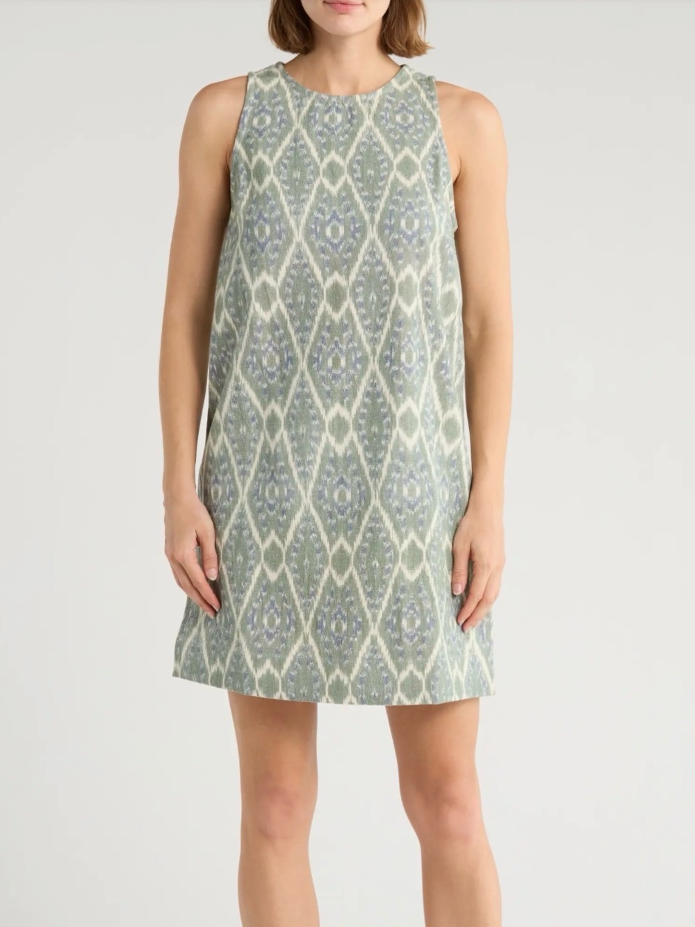 Faherty Carini Ikat Sleeveless Shift Dress Medium NWT MSRP $200 Cotton